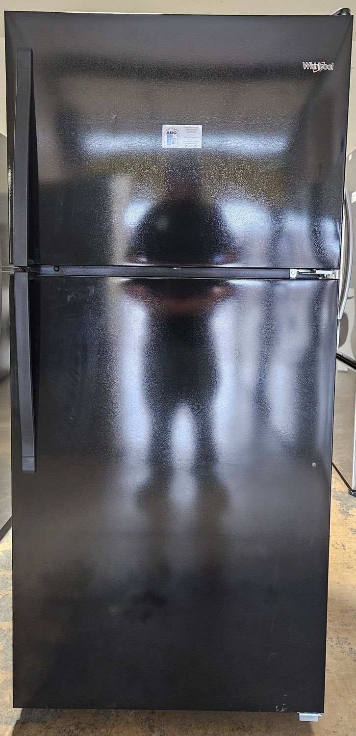 NEW! 18 cu.ft. Whirlpool 30&quot; Wide Top Freezer Refrigerator in Black