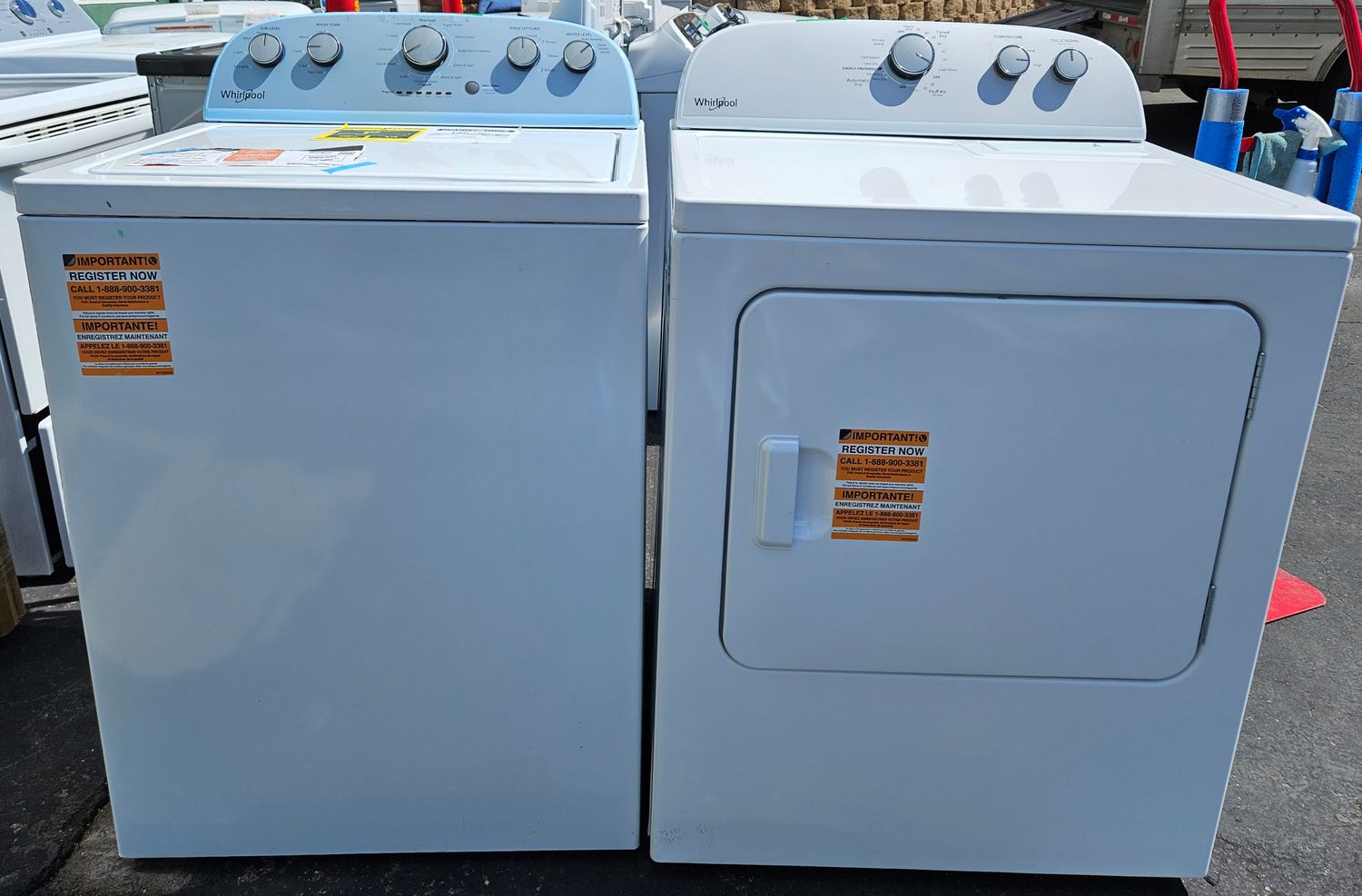 NEW! Whirlpool Top Load Washer 3.5cu.ft. &amp; Large Capacity Electric Dryer 7cu.ft.
