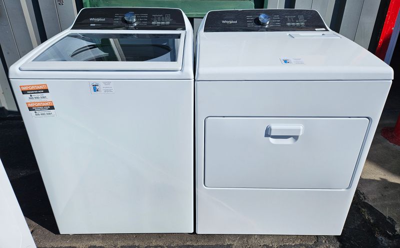 NEW! Whirlpool Top Load Washer (4.8cu.ft.) &amp; Large Capacity Electric Dryer (7.0cu.ft.)