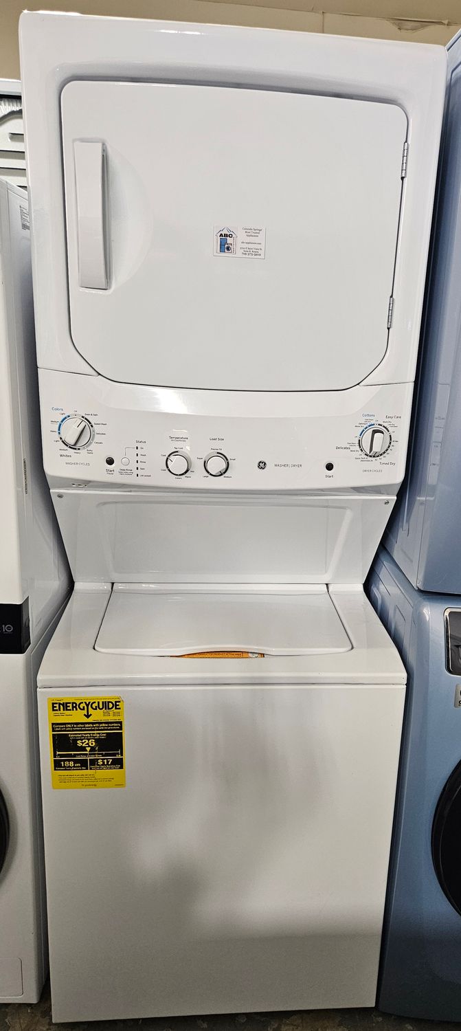 NEW! 27&quot; GE Stackable Electric All-in-One Laundry Center