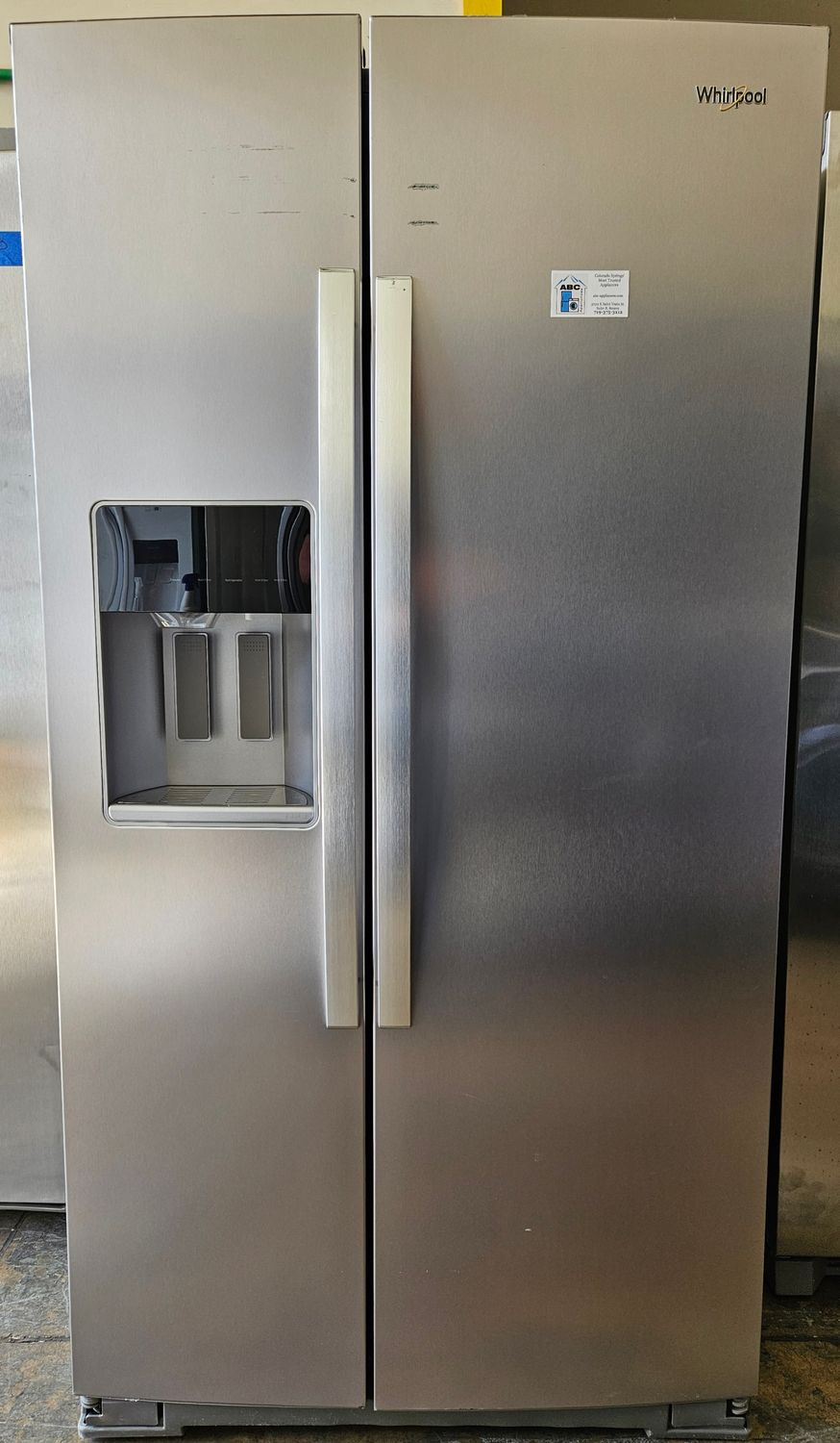 NEW! 28.7cu.ft. Whirlpool Full-Depth Side-by-Side Stainless Steel Refrigerator