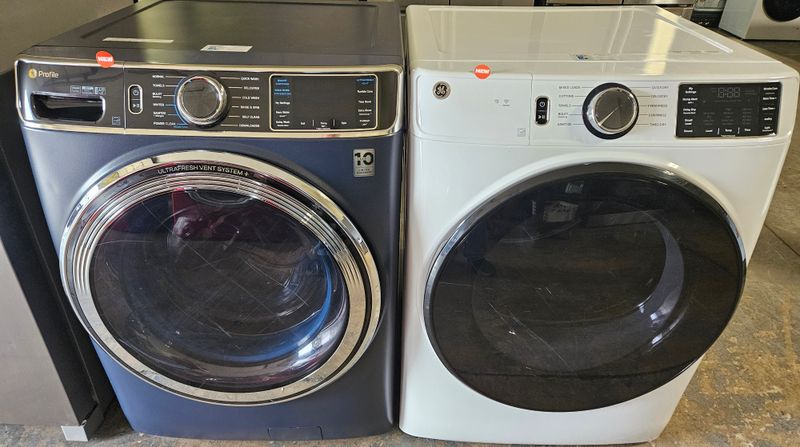 NEW! GE Profile Front Load Washer (5.3cu.ft.) &amp; GE Large Capacity Electric Dryer (7.8cu.ft.)