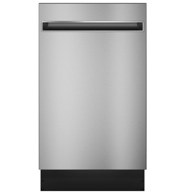 NEW! GE Profile™ ENERGY STAR® 18&quot; ADA Compliant Stainless Steel Interior Dishwasher with Sanitize Cycle