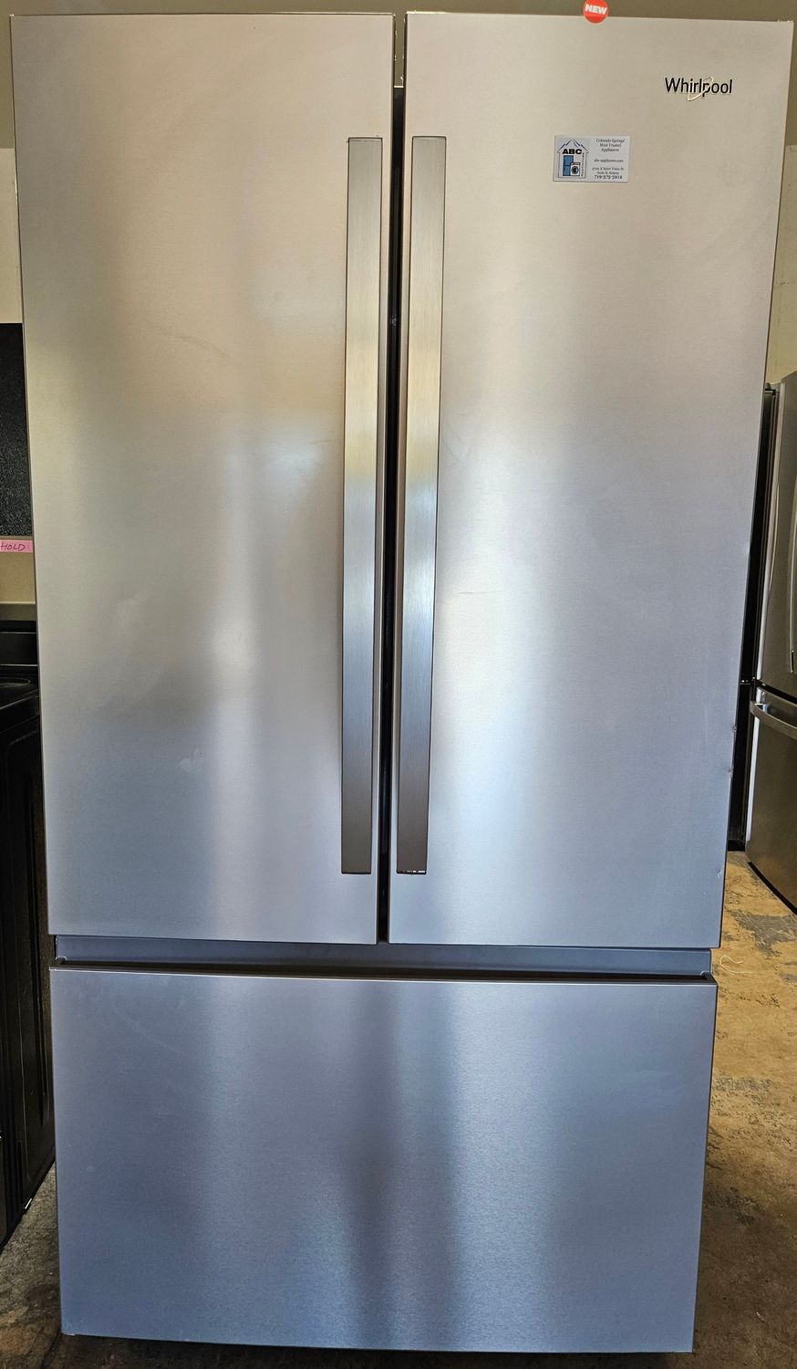NEW! 31cu.ft. Whirlpool French Door Refrigerator in Stainless Steel