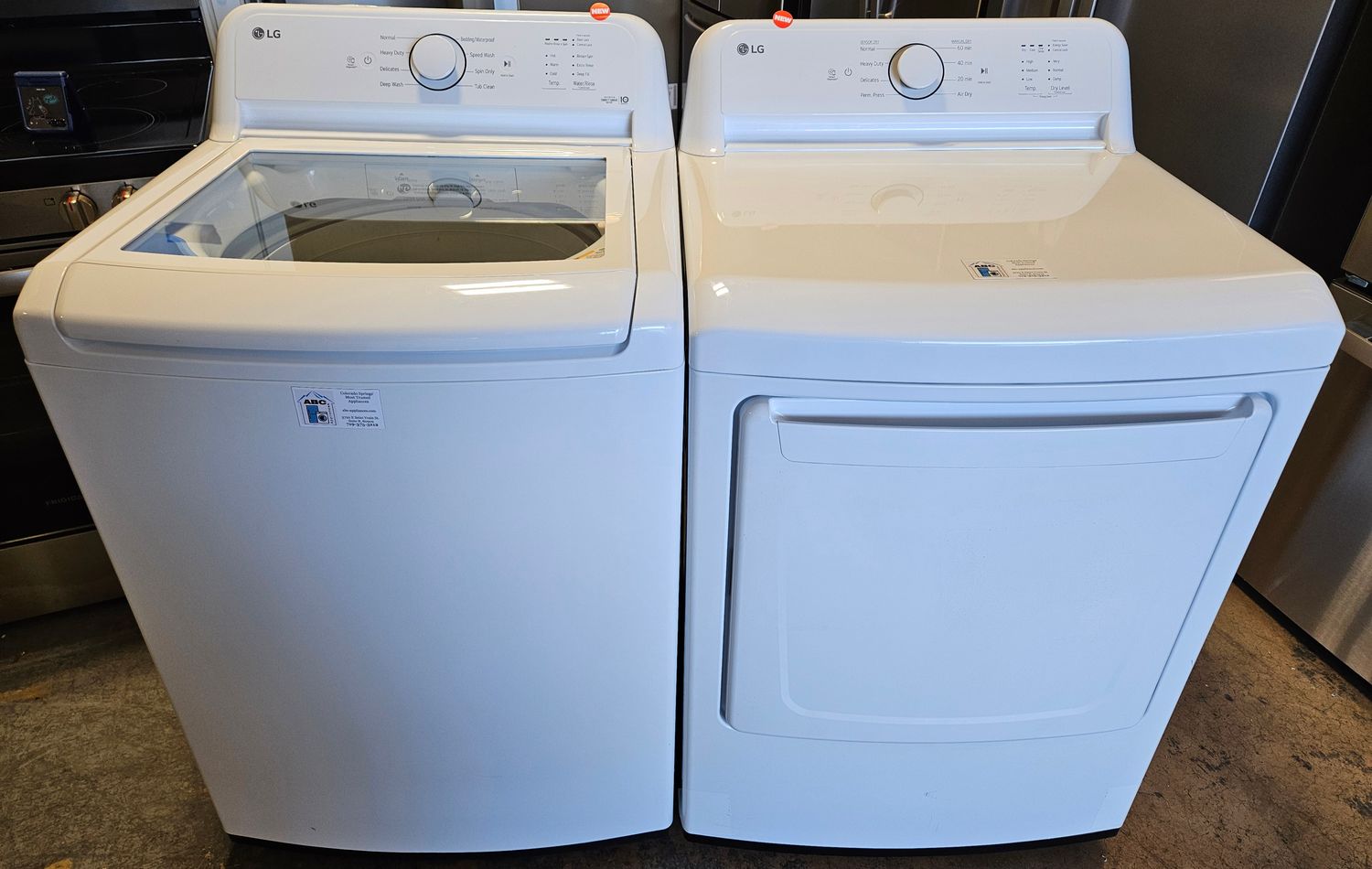 NEW! LG Top Load Washer (4.1cu.ft.) &amp; Large Capacity Electric Dryer (7.3cu.ft.)