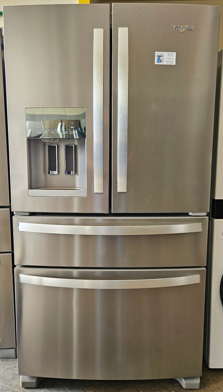 NEW! 24.5 cu.ft. Whirlpool 4-Door French Door Refrigerator in Stainless Steel