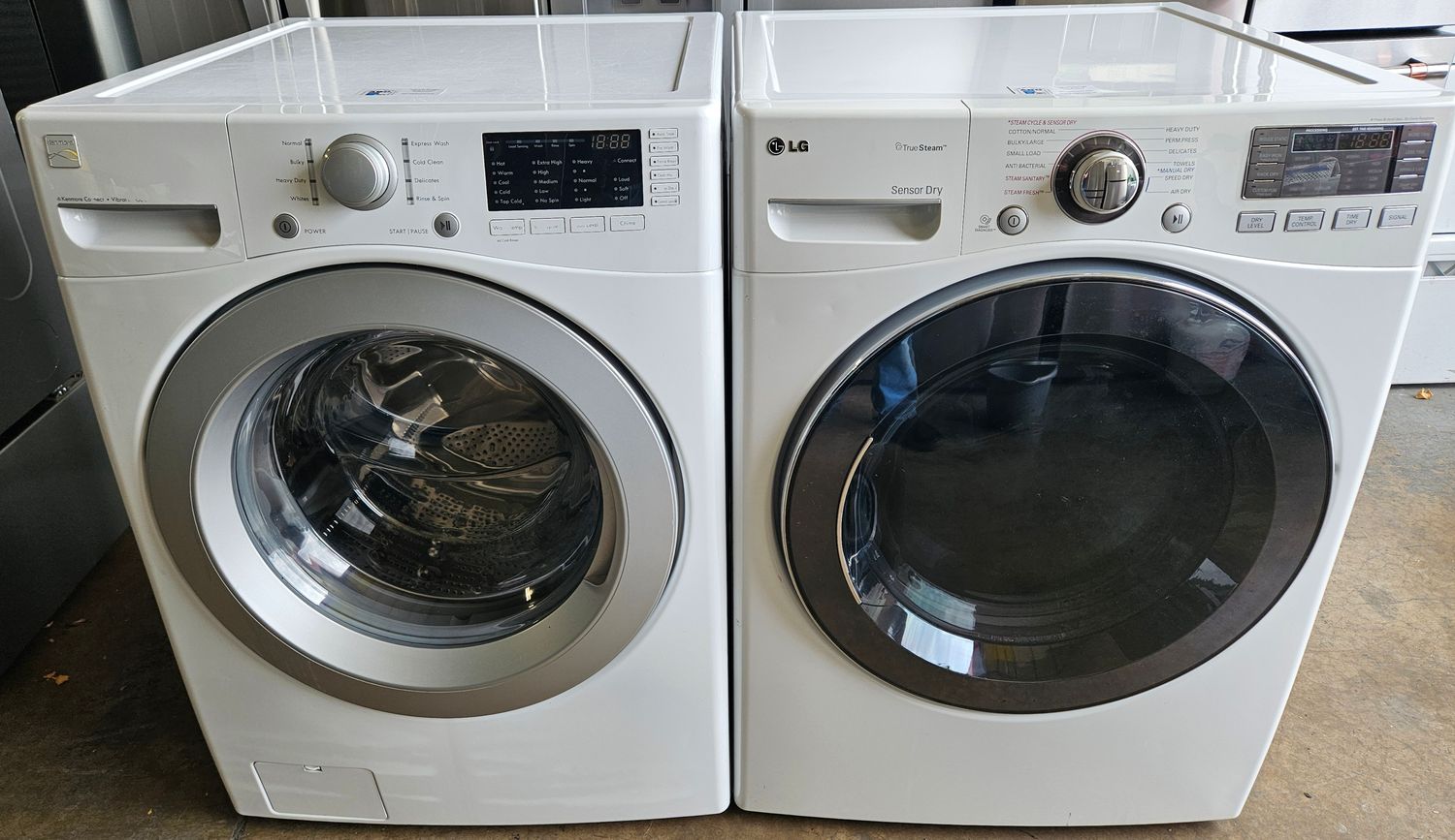 USED Mismatched Kenmore Front Load Washer (4.5cu.ft.) &amp; LG Large Capacity Electric Dryer (7.3cu.ft.)