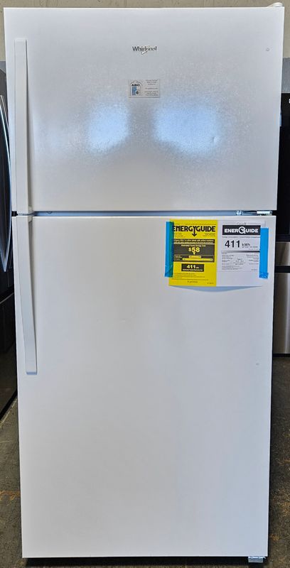 NEW! 18 cu.ft. Whirlpool Top Freezer Refrigerator in White