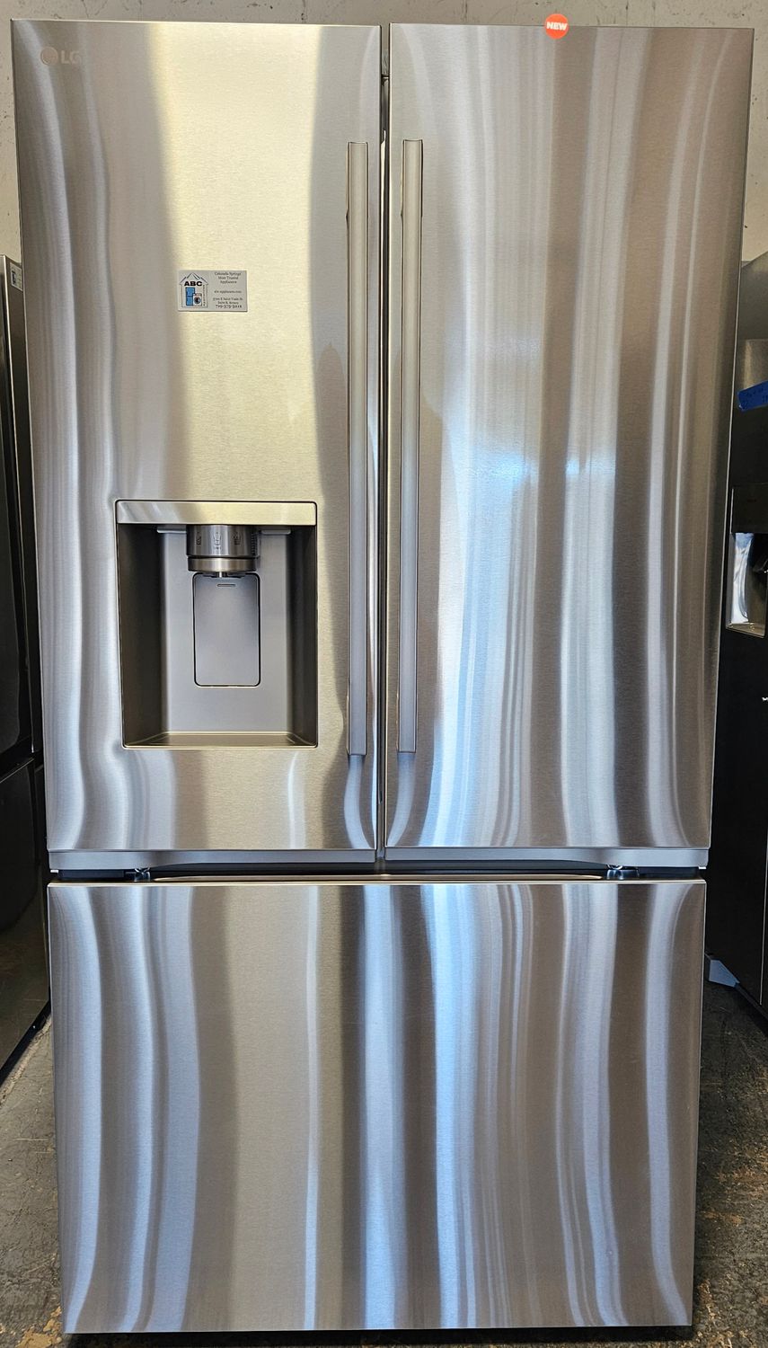 NEW! 24cu.ft. LG Counter Depth 3-Door French Door Refrigerator in Stainless Steel