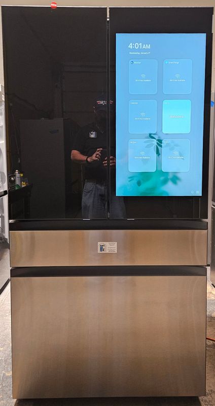 NEW! 29cu.ft. Samsung Bespoke 4-Door French Door Refrigerator with AI Family Hub+ &amp; AI Vision Inside