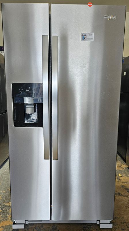 NEW! 21 cu.ft. Whirlpool 33-inch Wide Side-by-Side Refrigerator in Stainless Steel