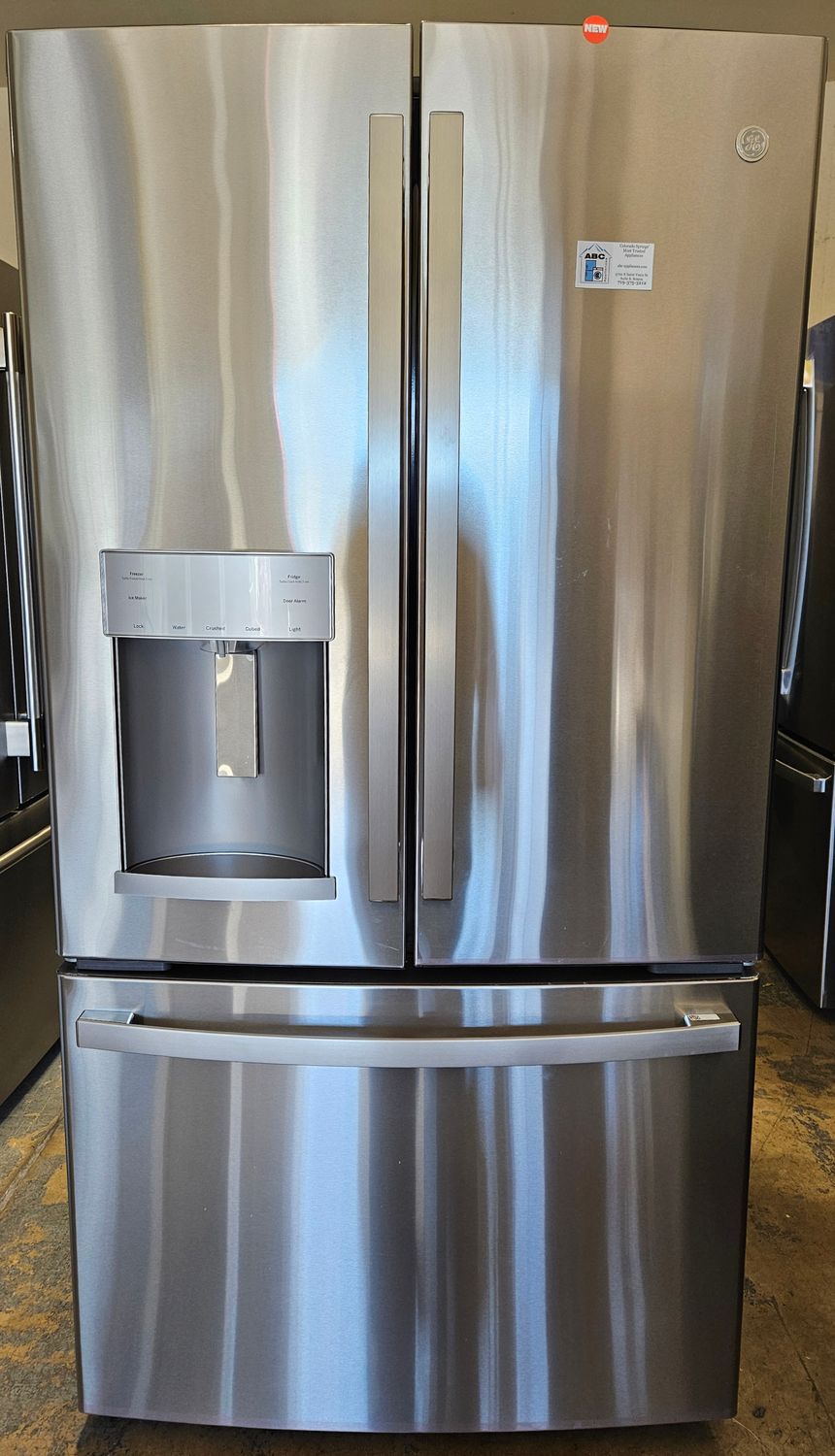NEW! 27.7 cu.ft. GE ENERGY STAR Fingerprint Resistant Stainless French-Door Refrigerator NEW! 27.7 cu.ft. GE ENERGY STAR Fingerprint Resistant Stainless French-Door Refrigerator