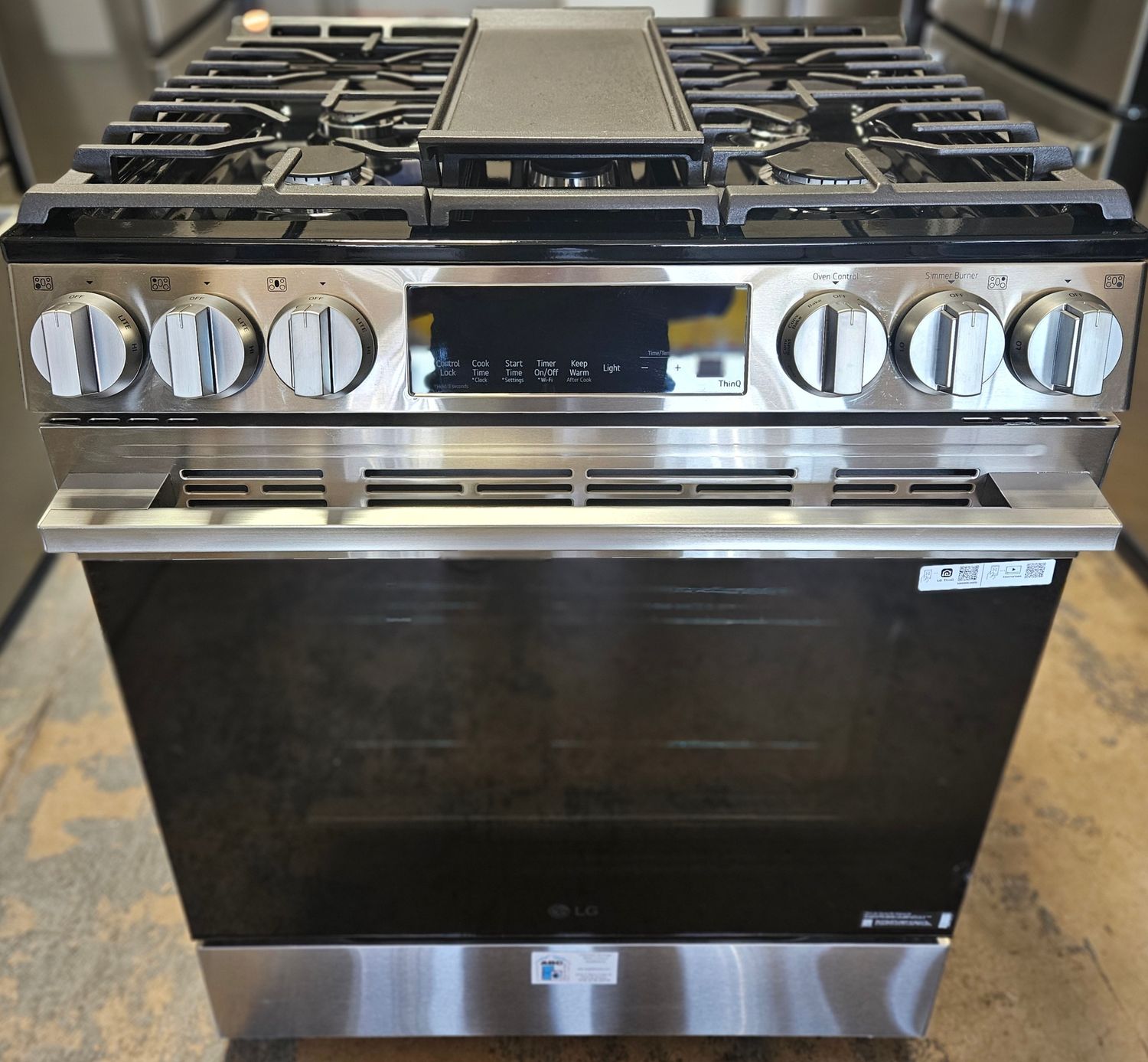 NEW! 30in LG Smart Gas 5-burner Slide-in Range in Stainless NEW! 30in LG Smart Gas 5-burner Slide-in Range in Stainless