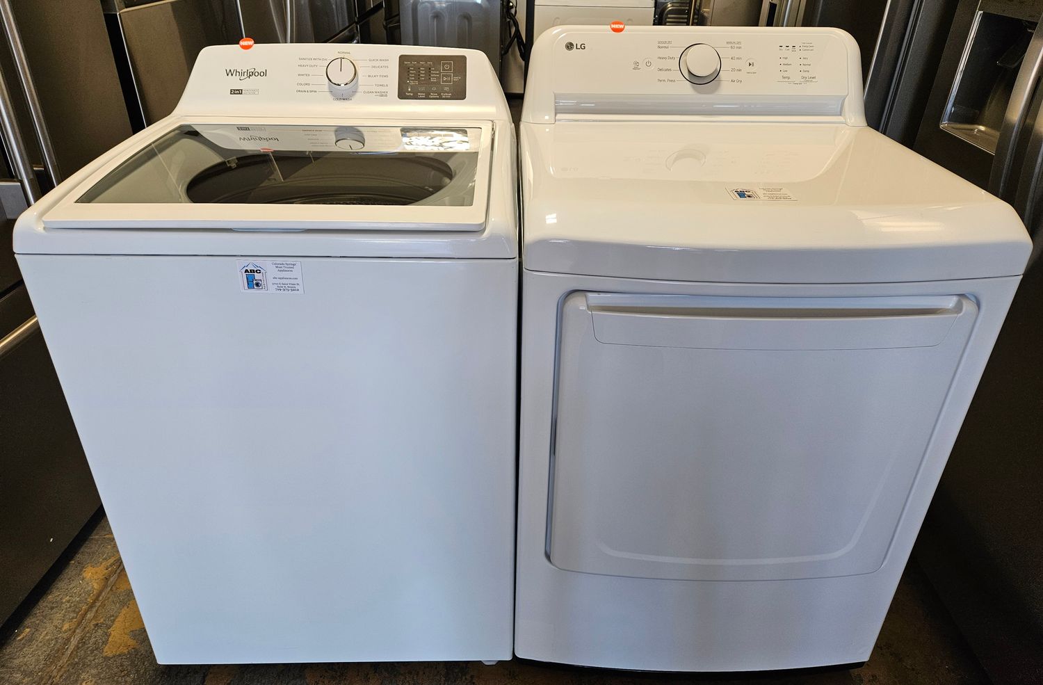 NEW! Mismatched Whirlpool Top Load Washer (4.3cu.ft.) & LG Large Capacity Electric Dryer (7.3cu.ft.) NEW! Mismatched Whirlpool Top Load Washer (4.3cu.ft.) & LG Large Capacity Electric Dryer (7.3cu.ft.)