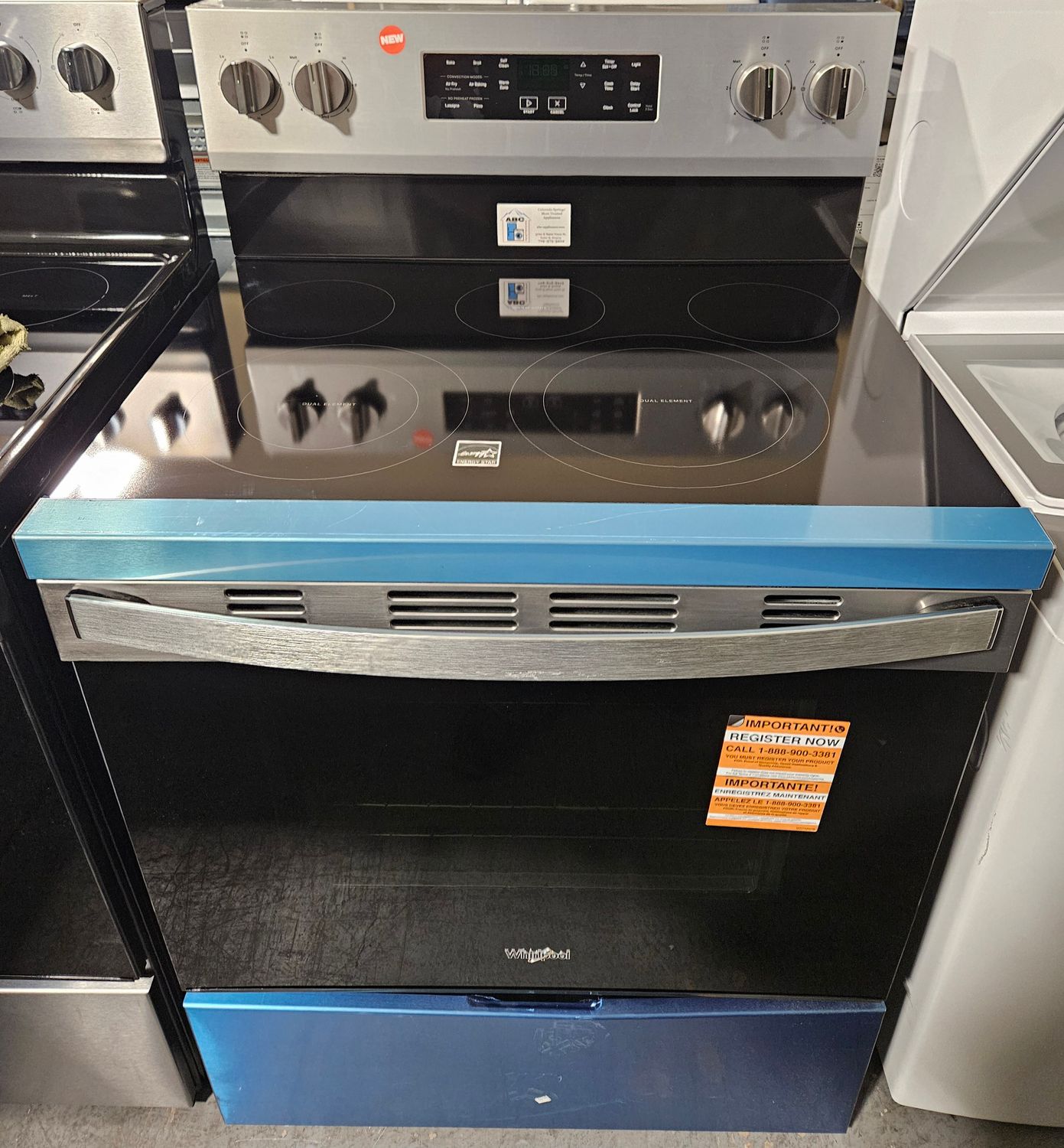NEW! 30in Whirlpool Glass-top 5-burner Electric Range NEW! 30in Whirlpool Glass-top 5-burner Electric Range