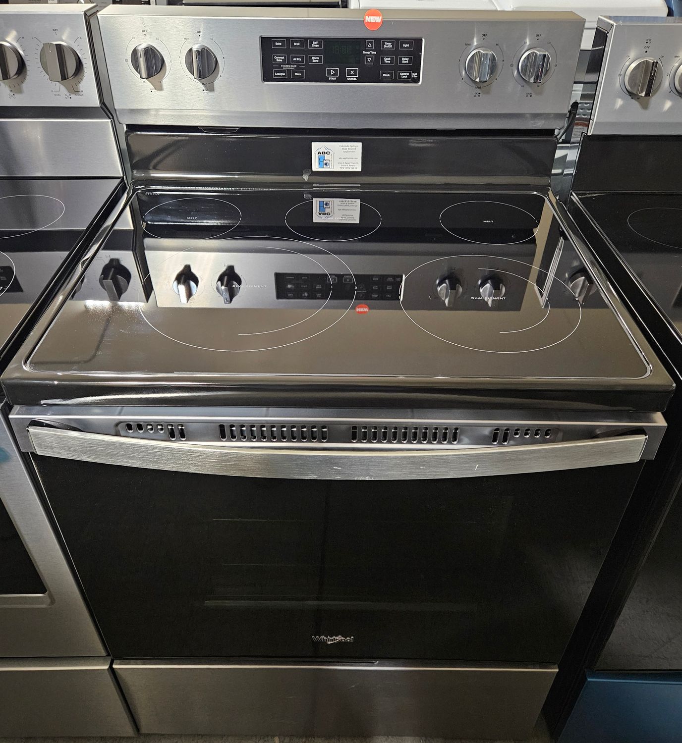 NEW! 30in Whirlpool Glass-top 5-burner Electric Range NEW! 30in Whirlpool Glass-top 5-burner Electric Range