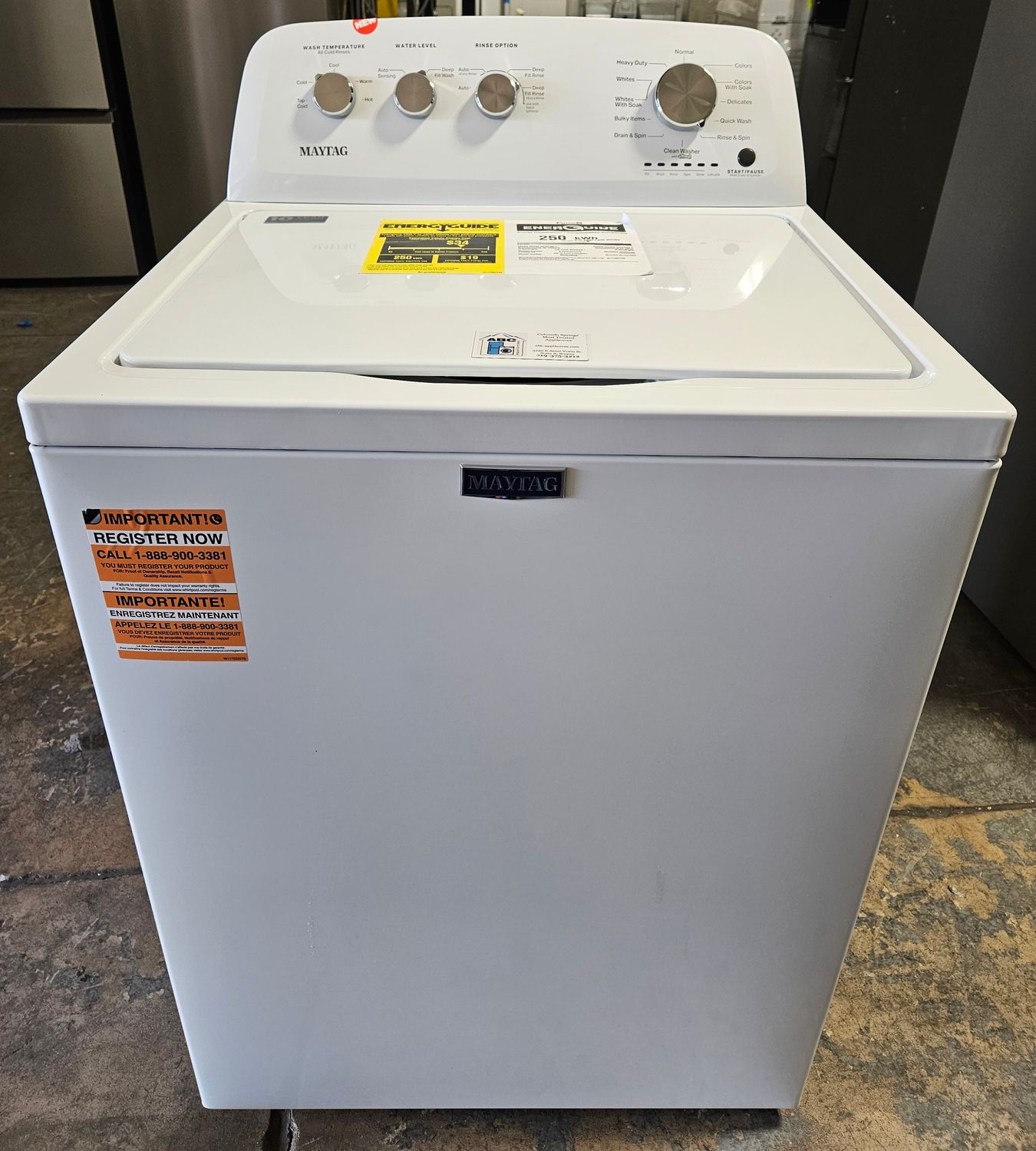 NEW! Maytag Top Load Washer (3.8cu.ft.) NEW! Maytag Top Load Washer (3.8cu.ft.)