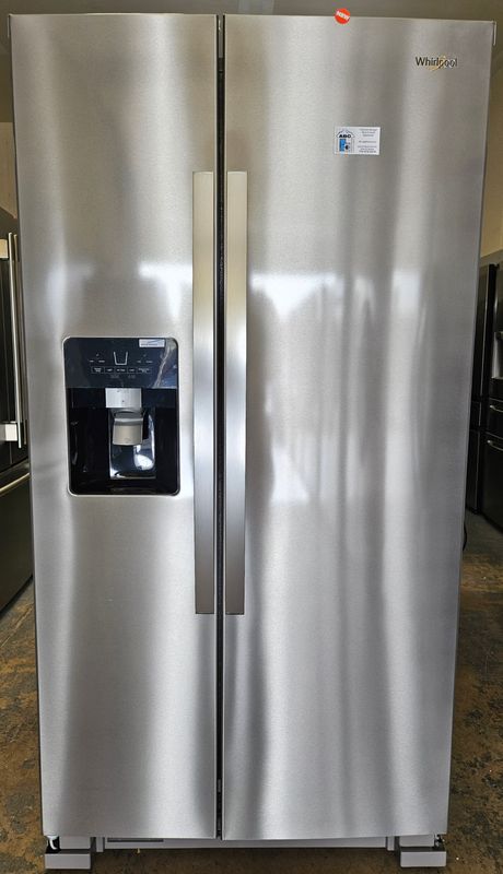 NEW! 24.6cu.ft. Whirlpool Stainless Steel Side-by-Side Refrigerator
