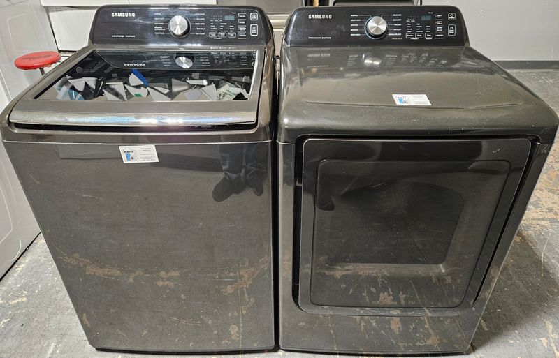 USED Samsung Top Load Washer (4.5cu.ft.) &amp; Large Capacity Electric Dryer (7.4cu.ft.)