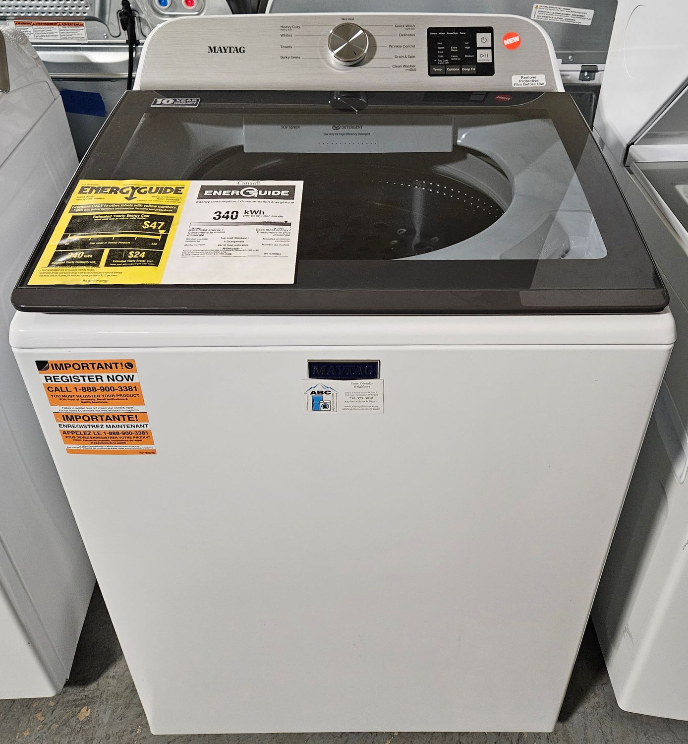 NEW! Maytag Top Load Washer (4.8cu.ft.) (READ AD)