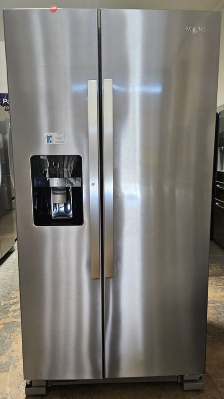 NEW! 24.6cu.ft. Whirlpool Stainless Steel Side-by-Side Refrigerator