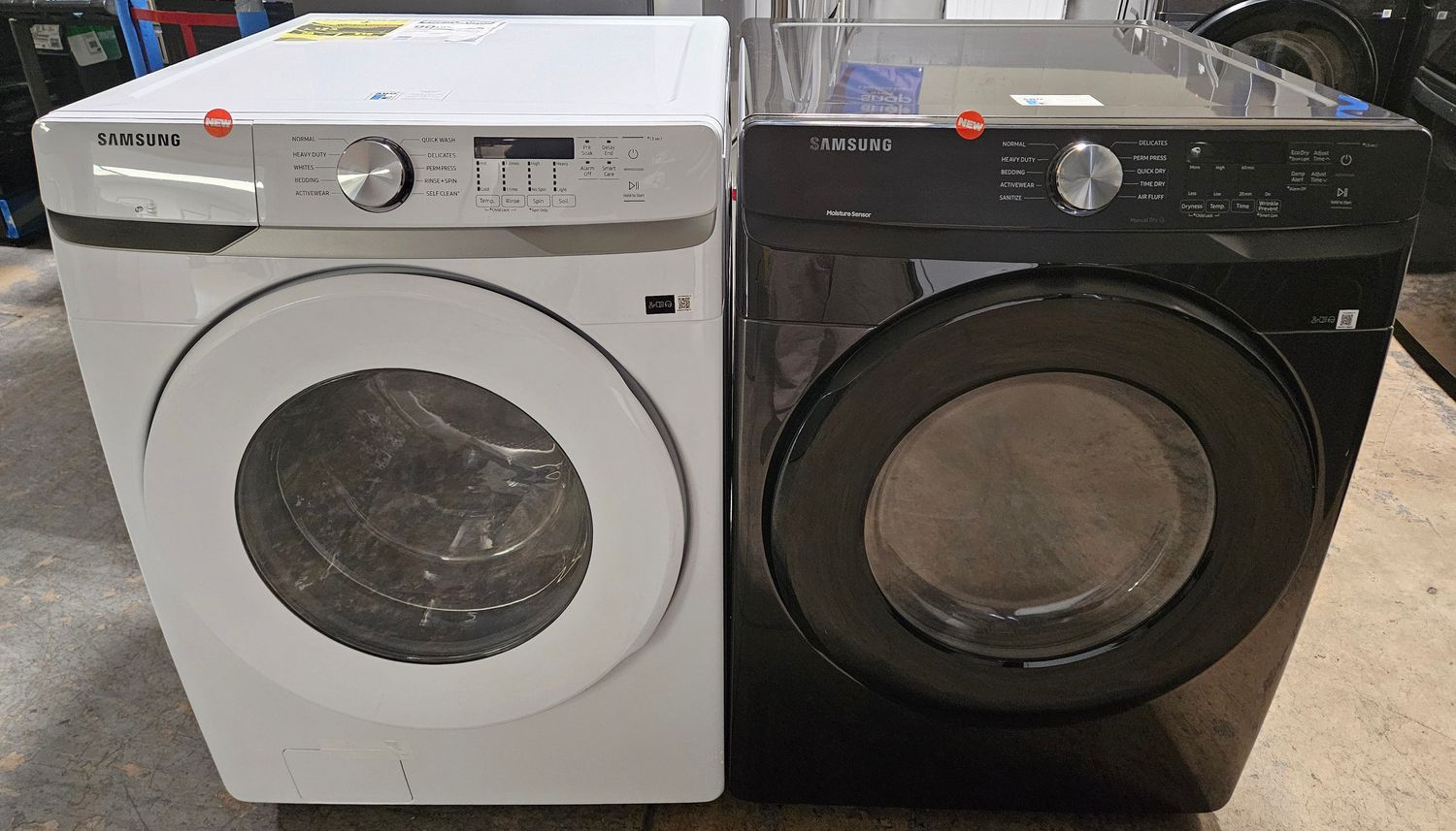 NEW! Samsung Front Load Washer (4.5cu.ft.) & Large Capacity Electric Dryer (7.5cu.ft.) NEW! Samsung Front Load Washer (4.5cu.ft.) & Large Capacity Electric Dryer (7.5cu.ft.)