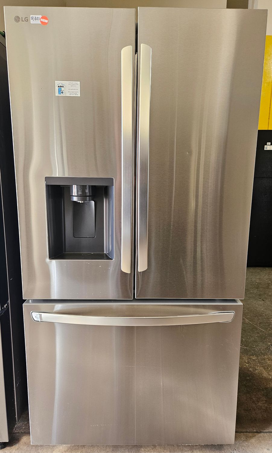 NEW! 26cu.ft. LG Counter-Depth MAX French Door Refrigerator in Stainless Steel
