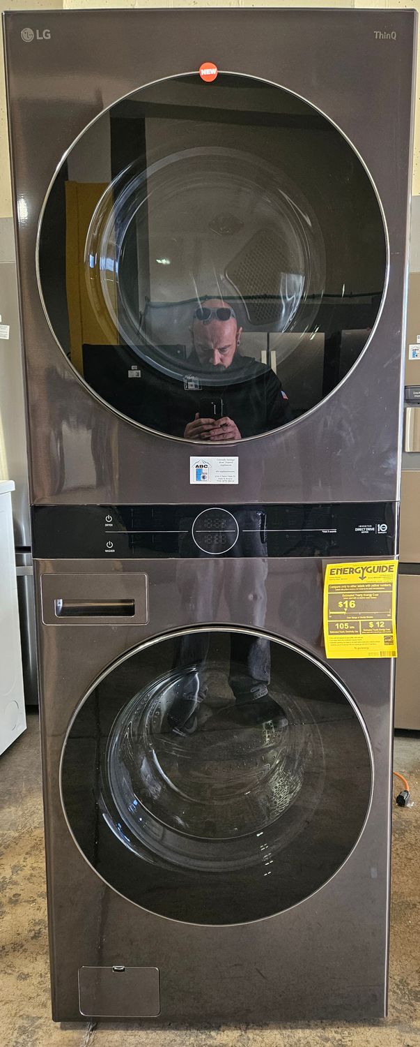 NEW! Single Unit Front Load LG WashTower™ with Center Control™ 4.5 cu.ft. Washer and 7.4 cu.ft NEW! Single Unit Front Load LG WashTower™ with Center Control™ 4.5 cu.ft. Washer and 7.4 cu.ft