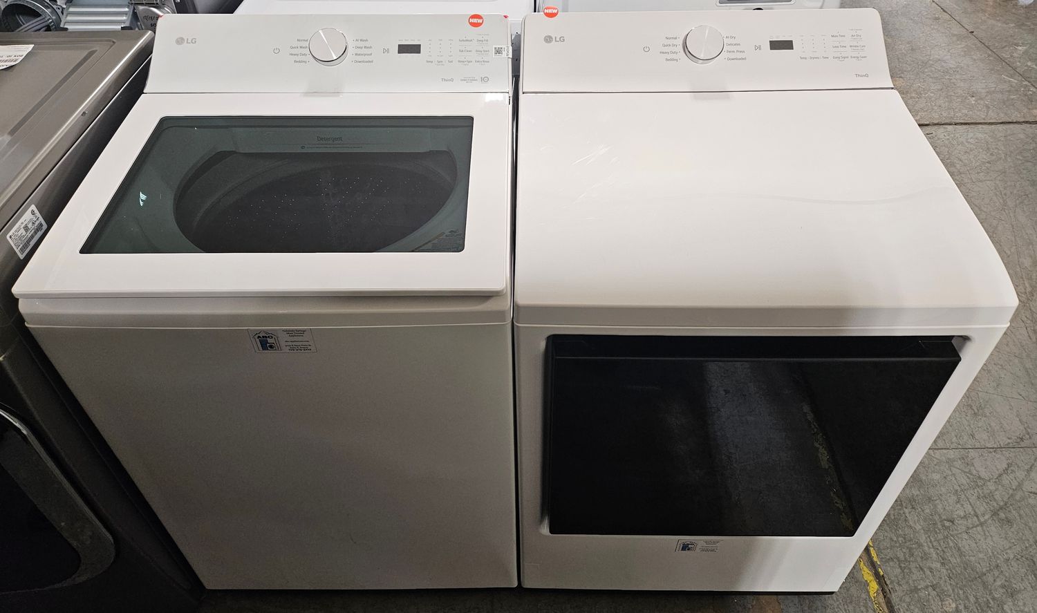 NEW! LG Top Load Washer (5.0cu.ft.) &amp; Large Capacity Electric Dryer (7.3cu.ft.)