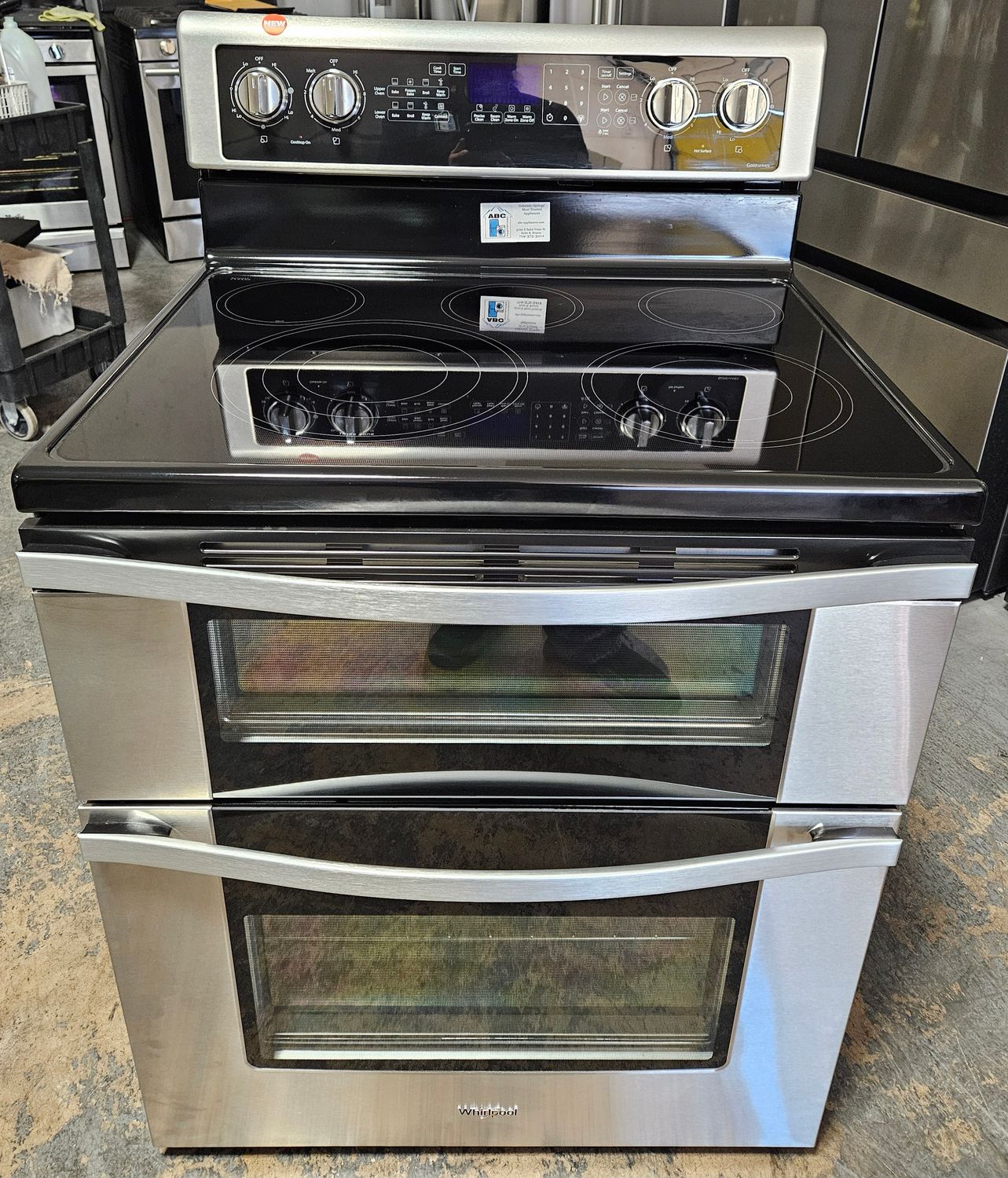 NEW! 30in Whirlpool Electric Double Oven Range with True Convection NEW! 30in Whirlpool Electric Double Oven Range with True Convection