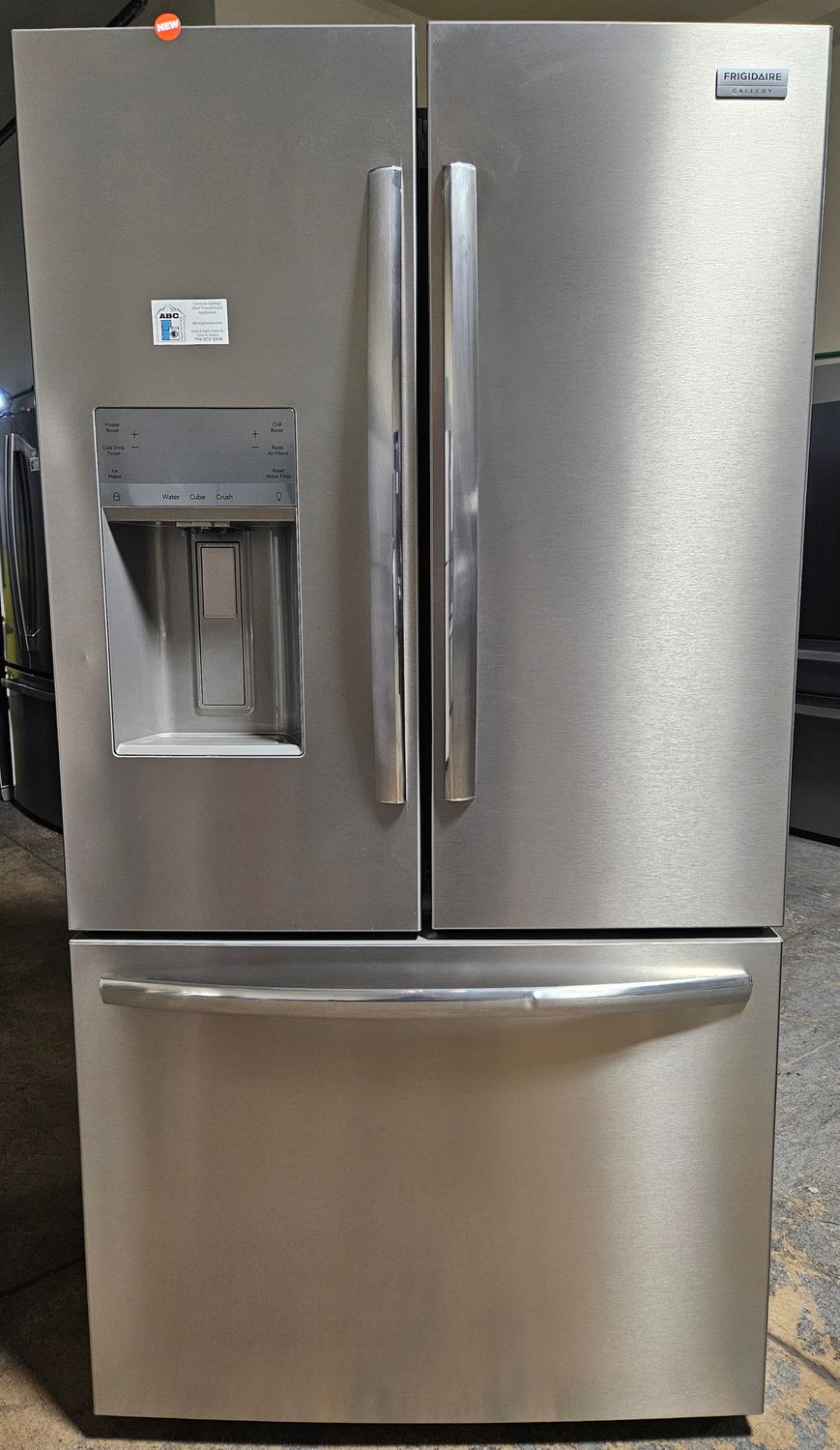 NEW! 23cu.ft. Frigidaire Gallery Counter-Depth French-Door Refrigerator in Stainless Steel