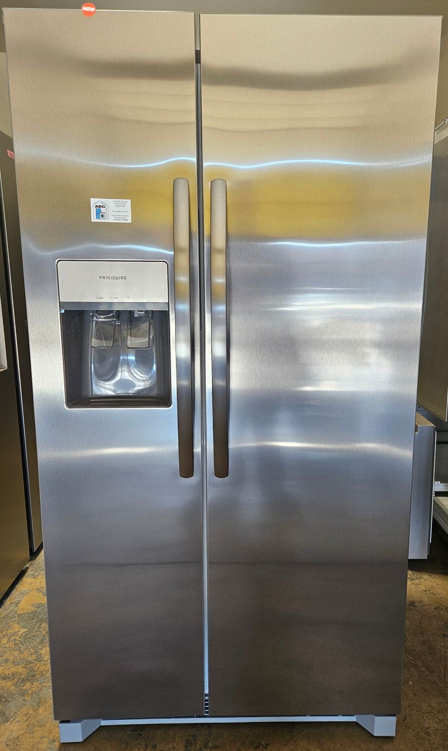 NEW! 26 cu.ft. Frigidaire Side-by-Side Refrigerator in Stainless Steel