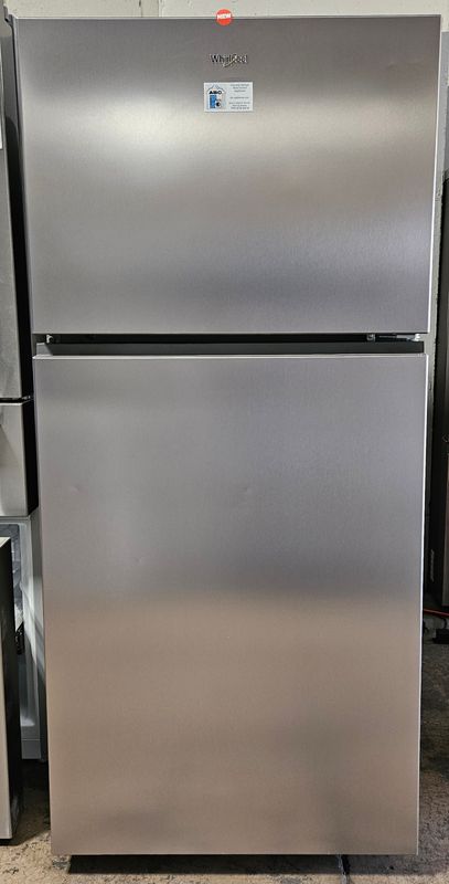NEW! 19.3cu.ft. 30" Whirlpool Top Freezer Refrigerator in Stainless Steel