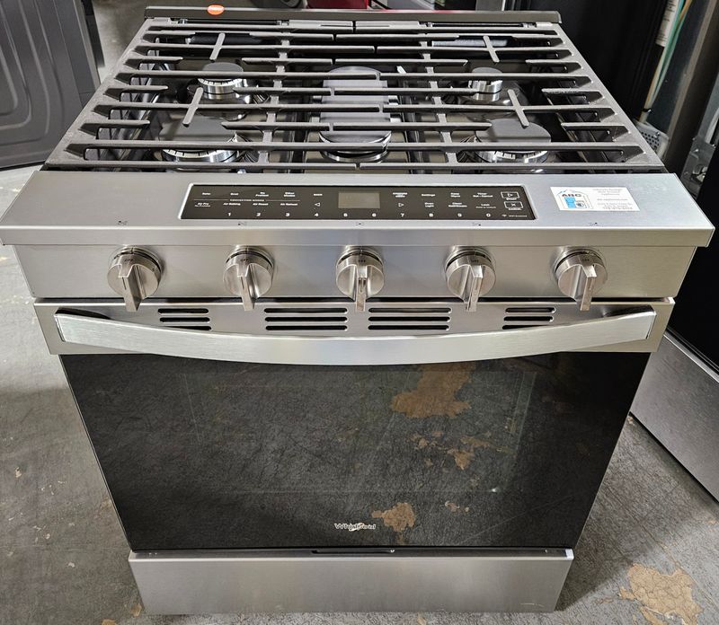 NEW! 30in Whirlpool Smart Slide-in Gas Range w/Air Fry