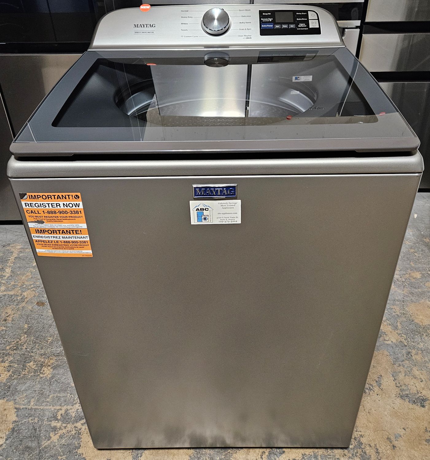 NEW! Maytag Top Load Impeller Washer w/ Extra Power (5.3cu.ft.)