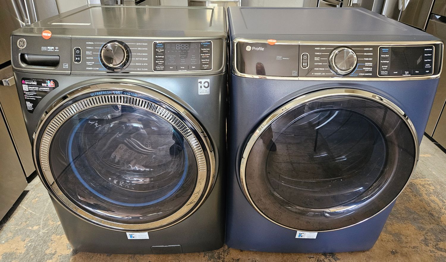 NEW! GE Front Load Washer (5.0cu.ft.) &amp; Large Capacity Electric Dryer (7.8cu.ft.)