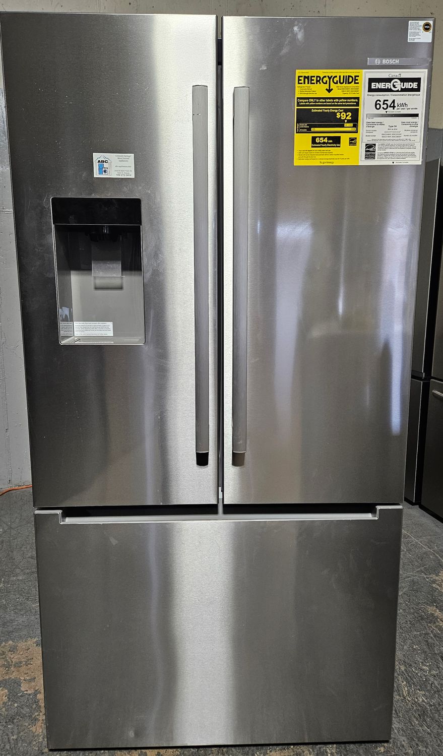 (READ AD) NEW! 21.6cu.ft. Bosch 300 Series French Door Refrigerator (READ AD) NEW! 21.6cu.ft. Bosch 300 Series French Door Refrigerator