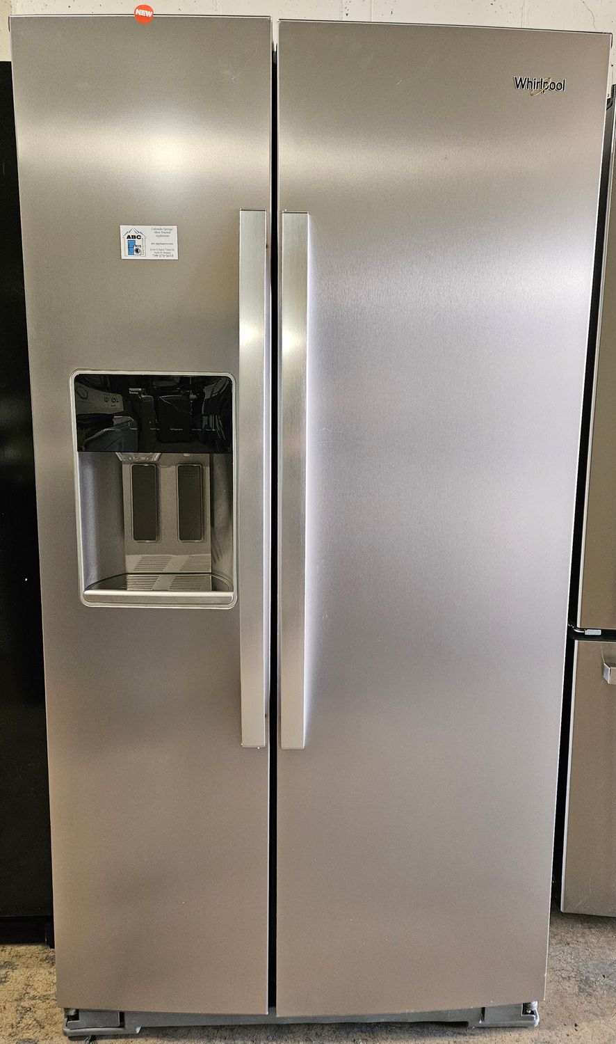 NEW! 28.7cu.ft. Whirlpool Stainless Steel Side-by-Side Refrigerator