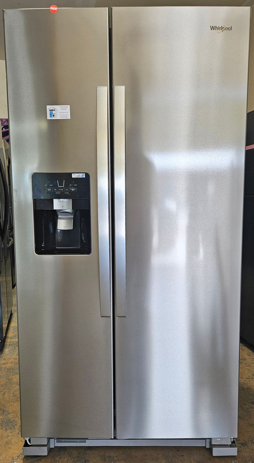 NEW! 24.6cu.ft. Whirlpool Stainless Steel Side-by-Side Refrigerator