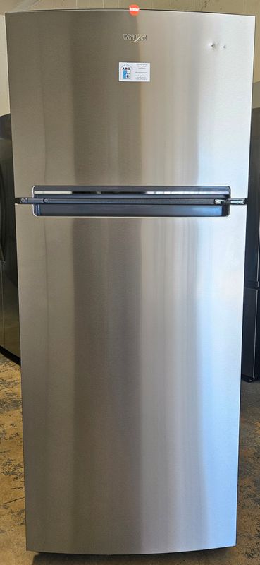 NEW! 18 cu.ft. Whirlpool Top Freezer Refrigerator in Stainless Steel NEW! 18 cu.ft. Whirlpool Top Freezer Refrigerator in Stainless Steel