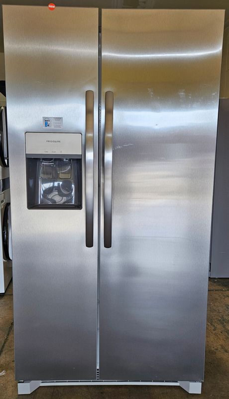NEW! 26 cu.ft. Frigidaire Side-by-Side Refrigerator in Stainless Steel NEW! 26 cu.ft. Frigidaire Side-by-Side Refrigerator in Stainless Steel