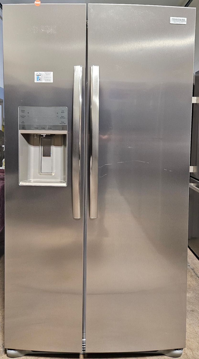 NEW! 26 cu.ft. Frigidaire Gallery Side-by-Side Refrigerator in Stainless Steel NEW! 26 cu.ft. Frigidaire Gallery Side-by-Side Refrigerator in Stainless Steel