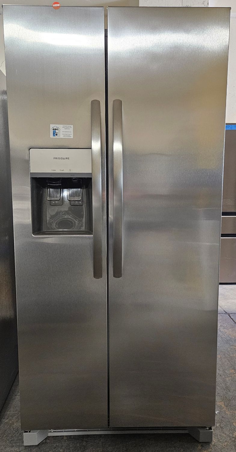 NEW! 22cu.ft. 33" Frigidaire Standard-Depth Side-by-Side Refrigerator NEW! 22cu.ft. 33" Frigidaire Standard-Depth Side-by-Side Refrigerator