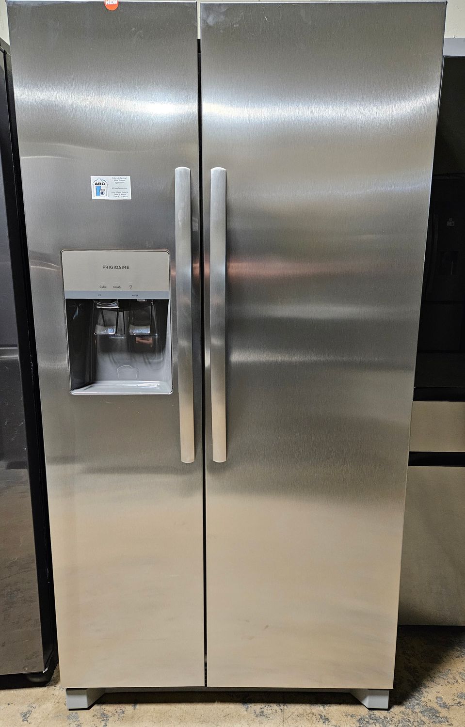 NEW! 26cu.ft. Frigidaire Side-by-Side Refrigerator in Stainless Steel