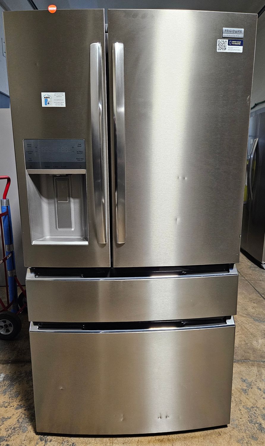 NEW! 26cu.ft. Frigidaire Gallery Standard-Depth 4-door French Door Refrigerator in Stainless Steel