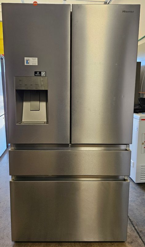 NEW! 25.6cu.ft. Hisense Standard-Depth 4-French-Door Smart Refrigerator in Stainless Steel