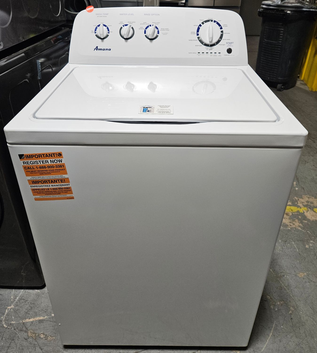 NEW! Amana Top Load Washer (3.8cu.ft.)