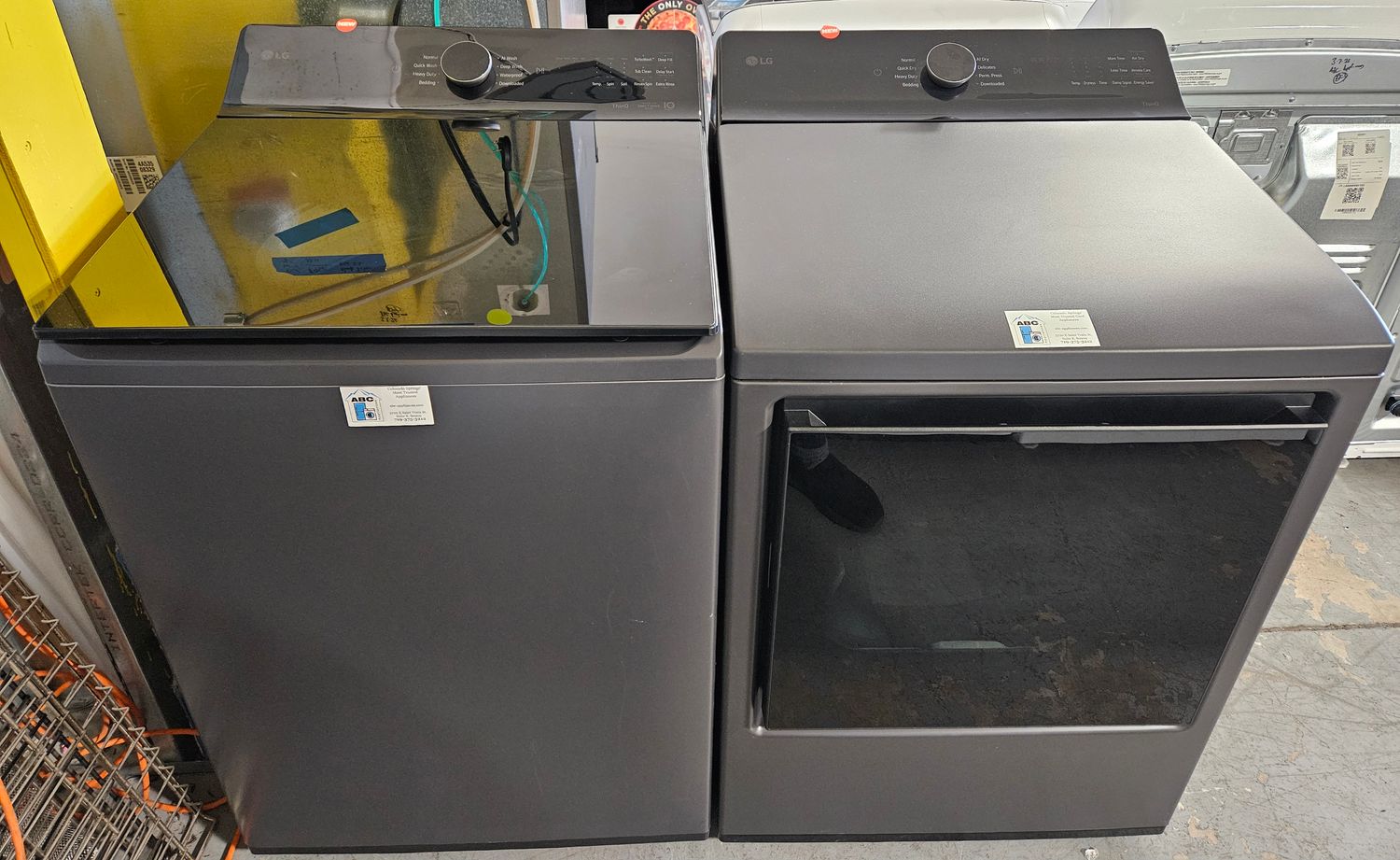 NEW! LG Top Load Washer (5.3cu.ft.) &amp; Large Capacity Electric Dryer (7.3cu.ft.)