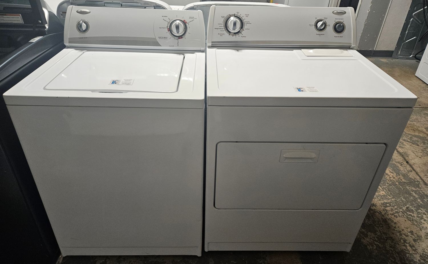USED Whirlpool Top Load Washer (3.2cu.ft.) &amp; Large Capacity Electric Dryer (7.0cu.ft.)