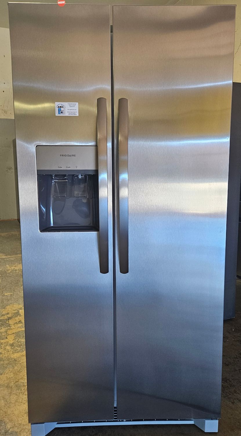 NEW! 22cu.ft. 33" Frigidaire Standard-Depth Side-by-Side Refrigerator
